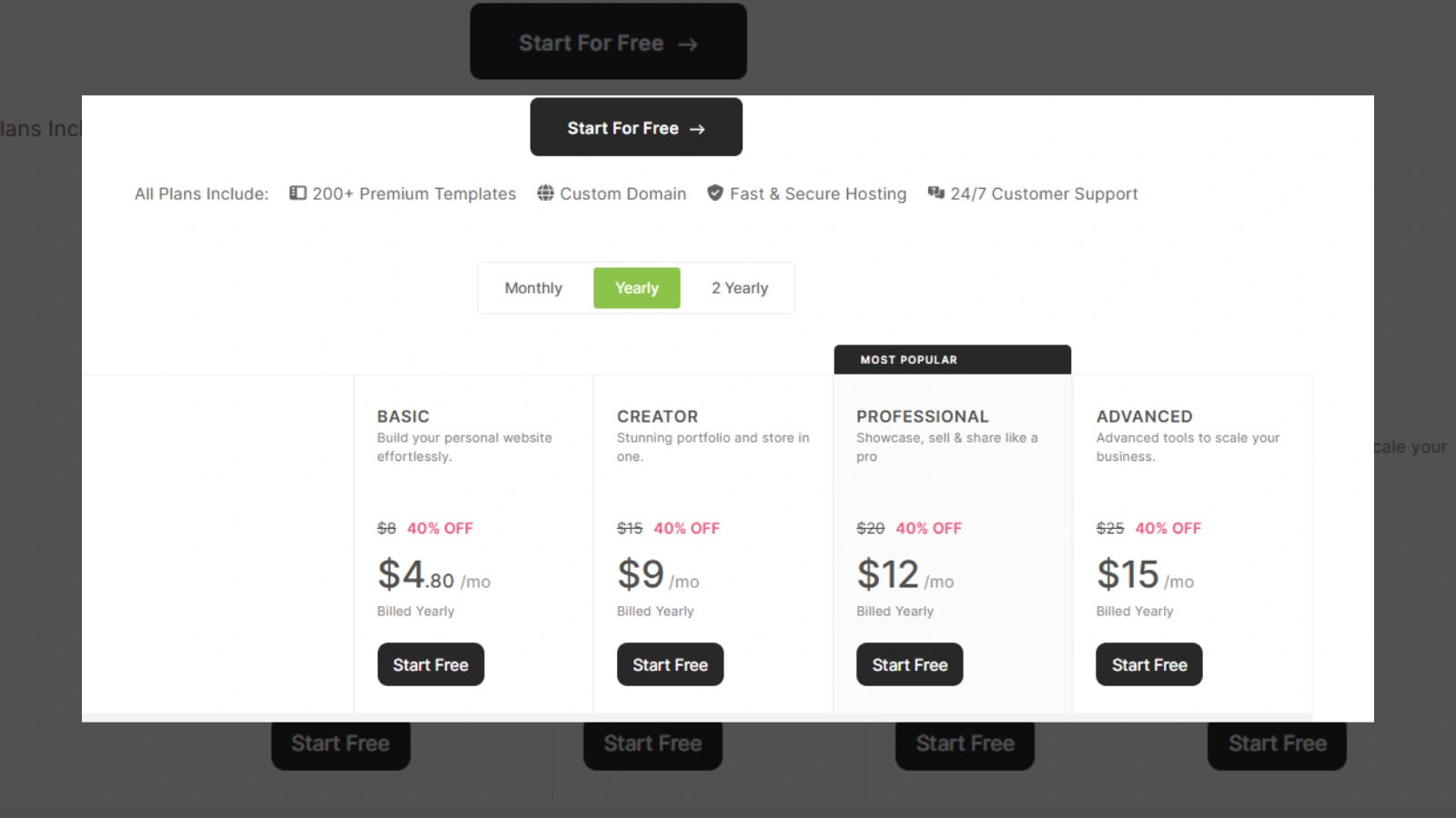 pixpa-pricing